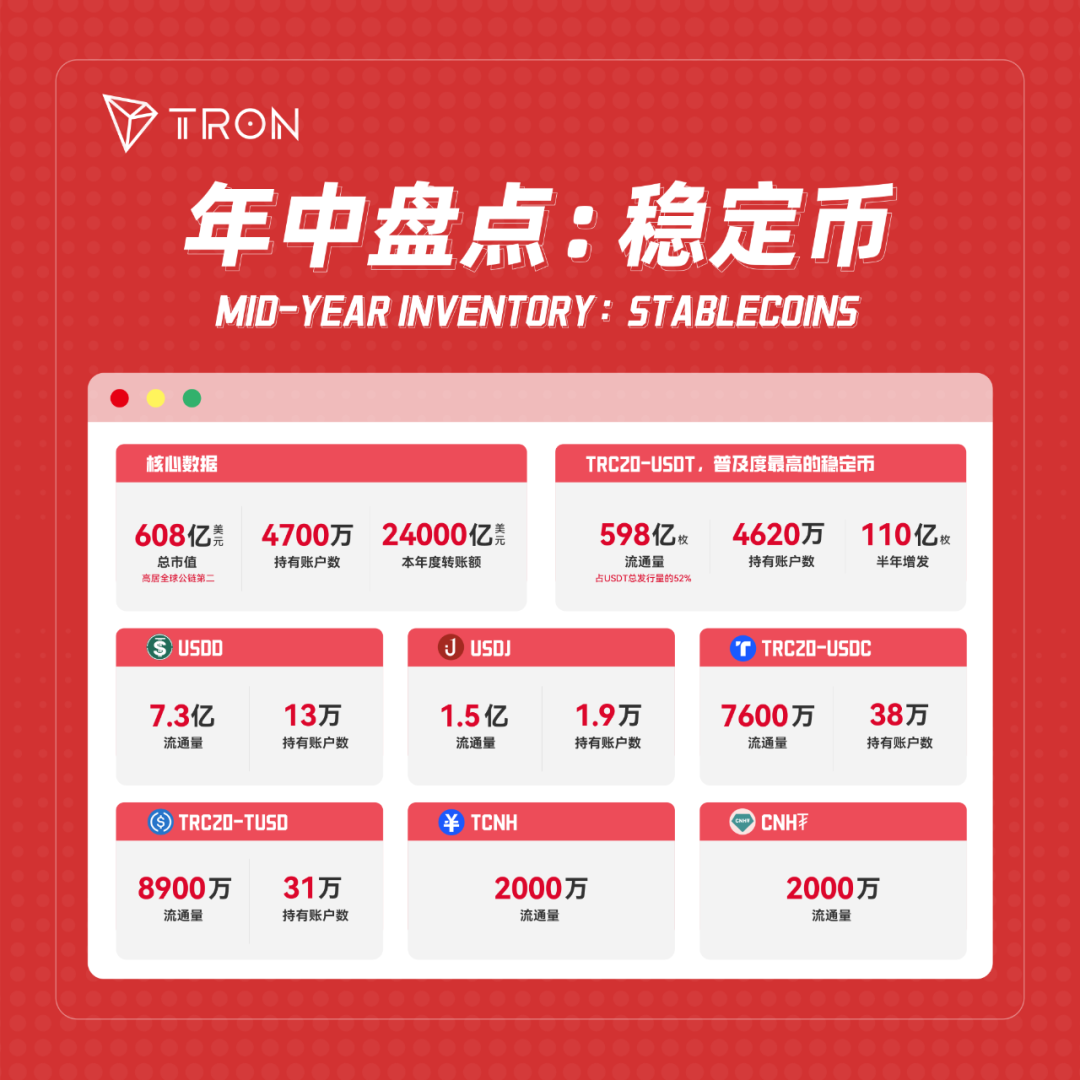 年中盘点:波场TRON已成为重要的稳定币支付网络