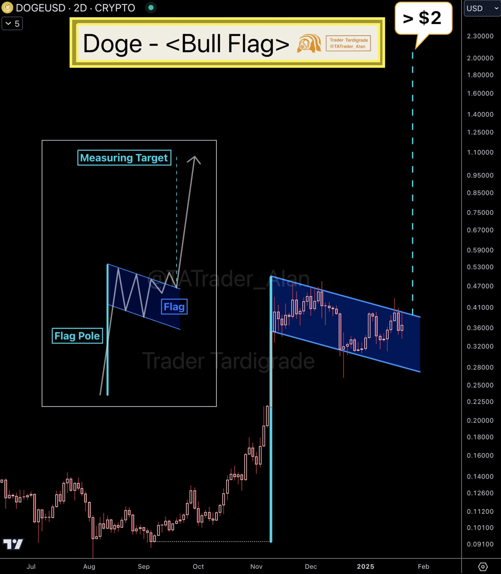 尽管狗狗币(DOGE)近期价格下跌,但鲸鱼活动增加、美国政府效率部门(D.O.G.E.)的短暂关联、潜在的ETF申请,以及技术分析的支持,均表明其价格可能进一步上涨。分析师预测,DOGE价格或将突破历史高点,目标价在$0.95至$2之间。